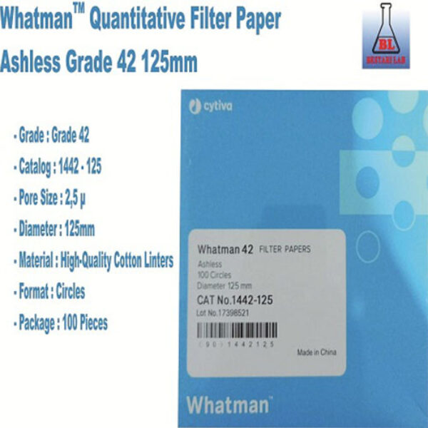 Filter Paper Whatman No. 42 Dia. 125 mm