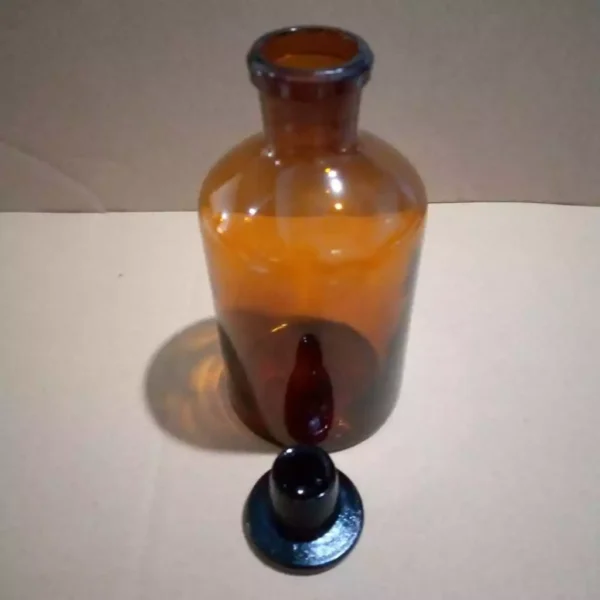 Botol Reagent Amber (Cokelat) 500 Mulut Kecil